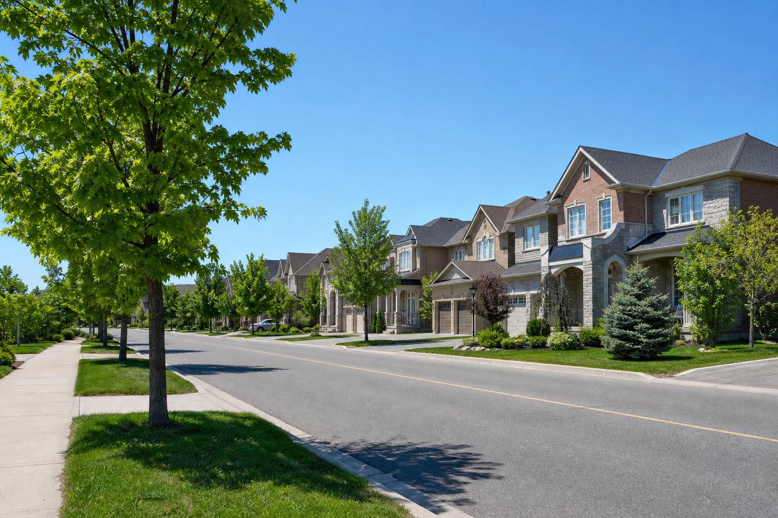 Vaughan north GTA suburban neighborhood